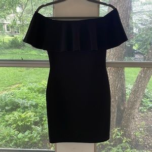 Black off the shoulder Windsor dress